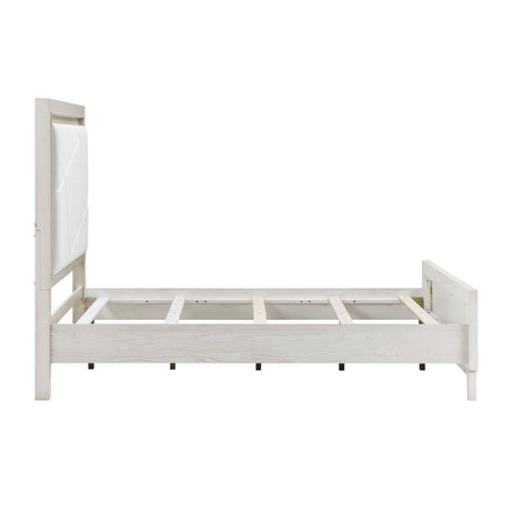 Asteria Antique White Queen Panel Bed from Homelegance - Luna Furniture