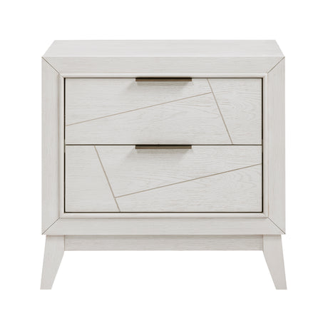 Asteria Antique White 5pc Set (QB+NS+DR+MR+CH) from Homelegance - Luna Furniture