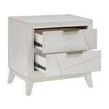 Asteria Antique White 5pc Set (QB+NS+DR+MR+CH) from Homelegance - Luna Furniture