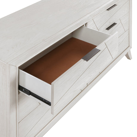 Asteria Antique White 5pc Set (QB+NS+DR+MR+CH) from Homelegance - Luna Furniture