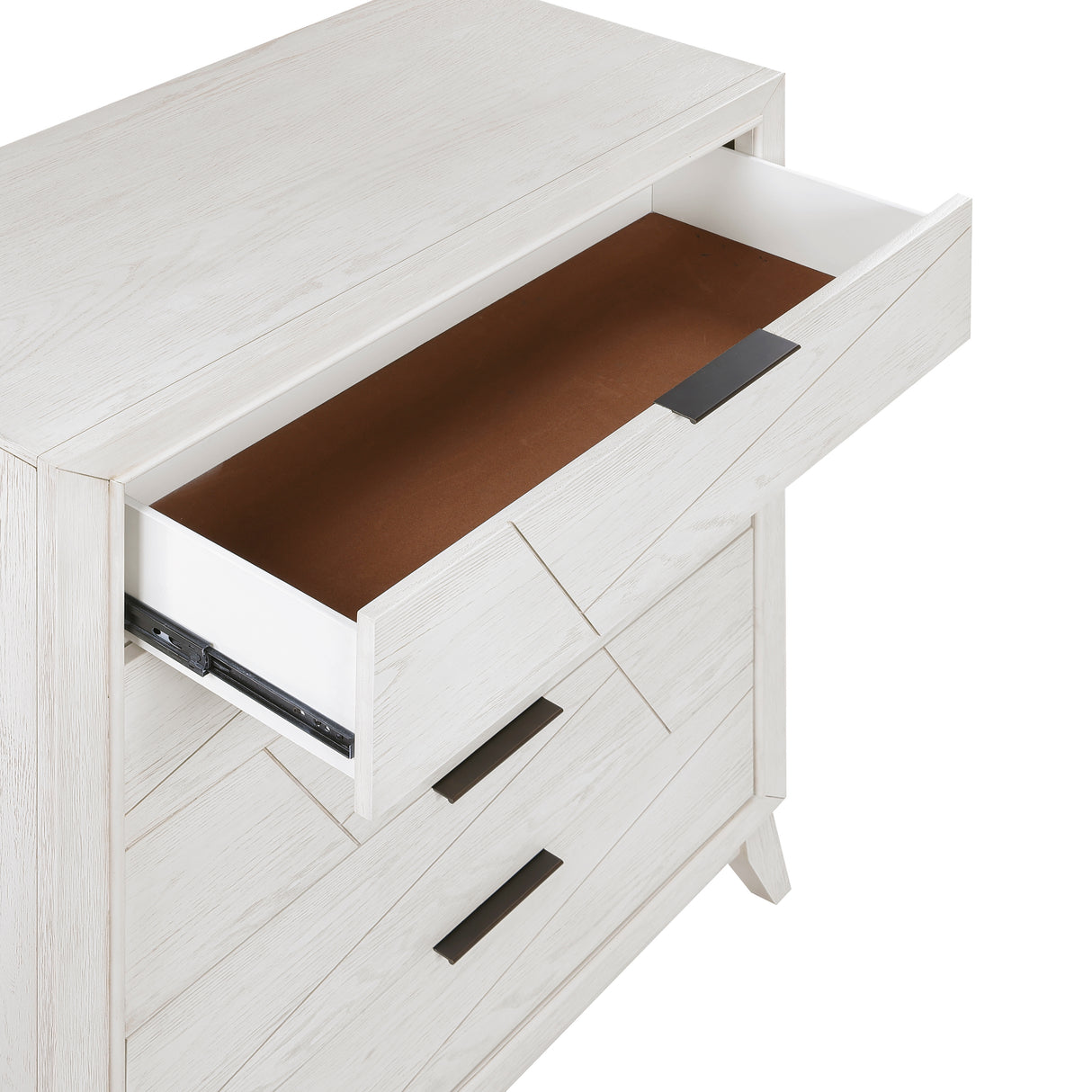 Asteria Antique White 5pc Set (QB+NS+DR+MR+CH) from Homelegance - Luna Furniture