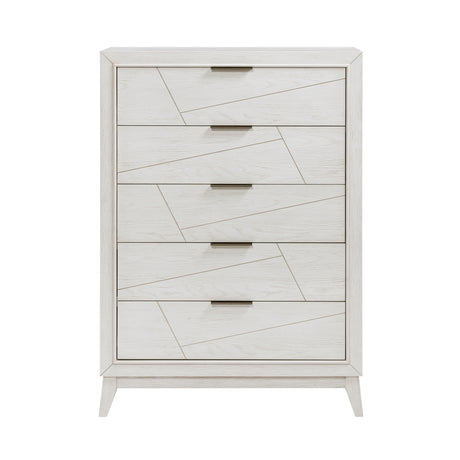 Asteria Antique White 5pc Set (QB+NS+DR+MR+CH) from Homelegance - Luna Furniture