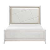 Asteria Antique White King Panel Bed from Homelegance - Luna Furniture