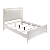 Asteria Antique White King Panel Bed from Homelegance - Luna Furniture