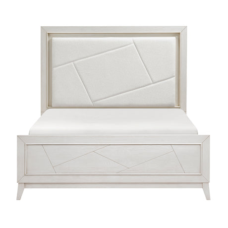 Asteria Antique White Eastern King Bed from Homelegance - Luna Furniture