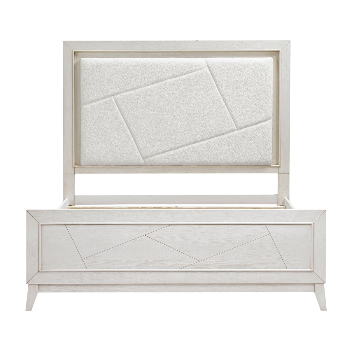 Asteria Antique White King Panel Bed from Homelegance - Luna Furniture