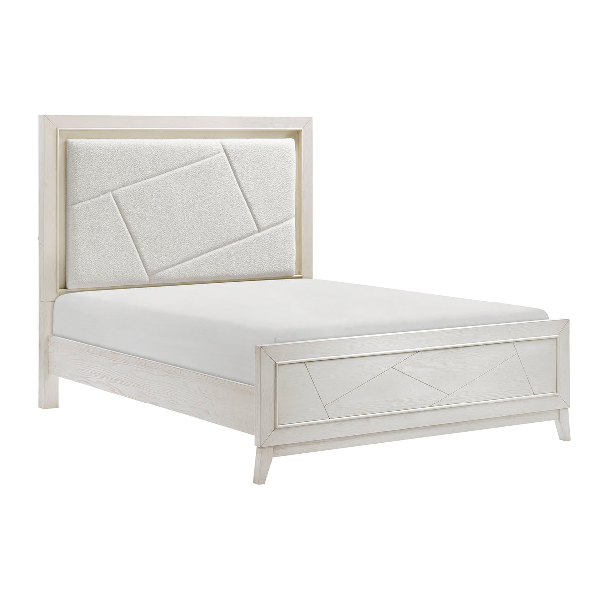 Asteria Antique White King Panel Bed from Homelegance - Luna Furniture
