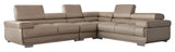 2119 Cream Beige 4-Piece Top-Grain Leather Sectional from ESF Furniture - Luna Furniture