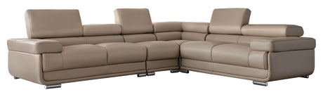 2119 Light Beige 4-Piece Top-Grain Leather Sectional from ESF Furniture - Luna Furniture
