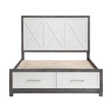 Rowan Two-tone Queen Storage Platform Bed from Homelegance - Luna Furniture