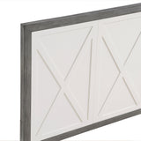 Rowan Ivory/Gray Queen Platform Bed with Footboard Storage from Homelegance - Luna Furniture