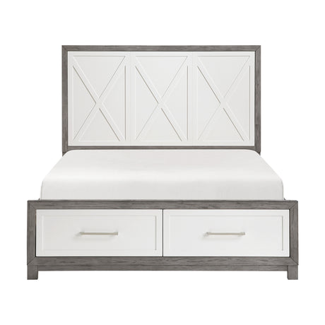 Rowan Ivory/Gray 4pc Set (QB+NS+DR+MR) from Homelegance - Luna Furniture