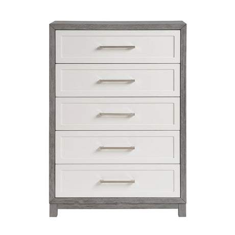 Rowan Ivory/Gray 5pc Set (QB+NS+DR+MR+CH) from Homelegance - Luna Furniture