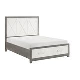 Rowan Ivory/Gray 5pc Set (QB+NS+DR+MR+CH) from Homelegance - Luna Furniture