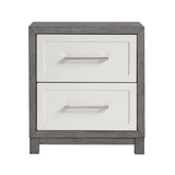 Rowan Ivory/Gray Queen Storage Platform Bed from Homelegance - Luna Furniture
