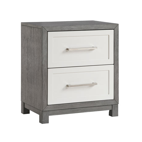 Rowan Ivory/Gray Queen Storage Platform Bed from Homelegance - Luna Furniture