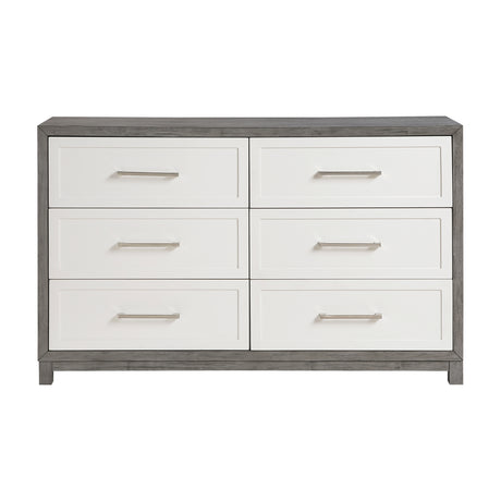 Rowan Ivory/Gray Queen Storage Platform Bed from Homelegance - Luna Furniture