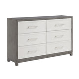 Rowan Ivory/Gray Queen Storage Platform Bed from Homelegance - Luna Furniture