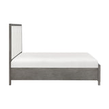 Rowan Ivory/Gray Full Platform Bed with Footboard Storage from Homelegance - Luna Furniture