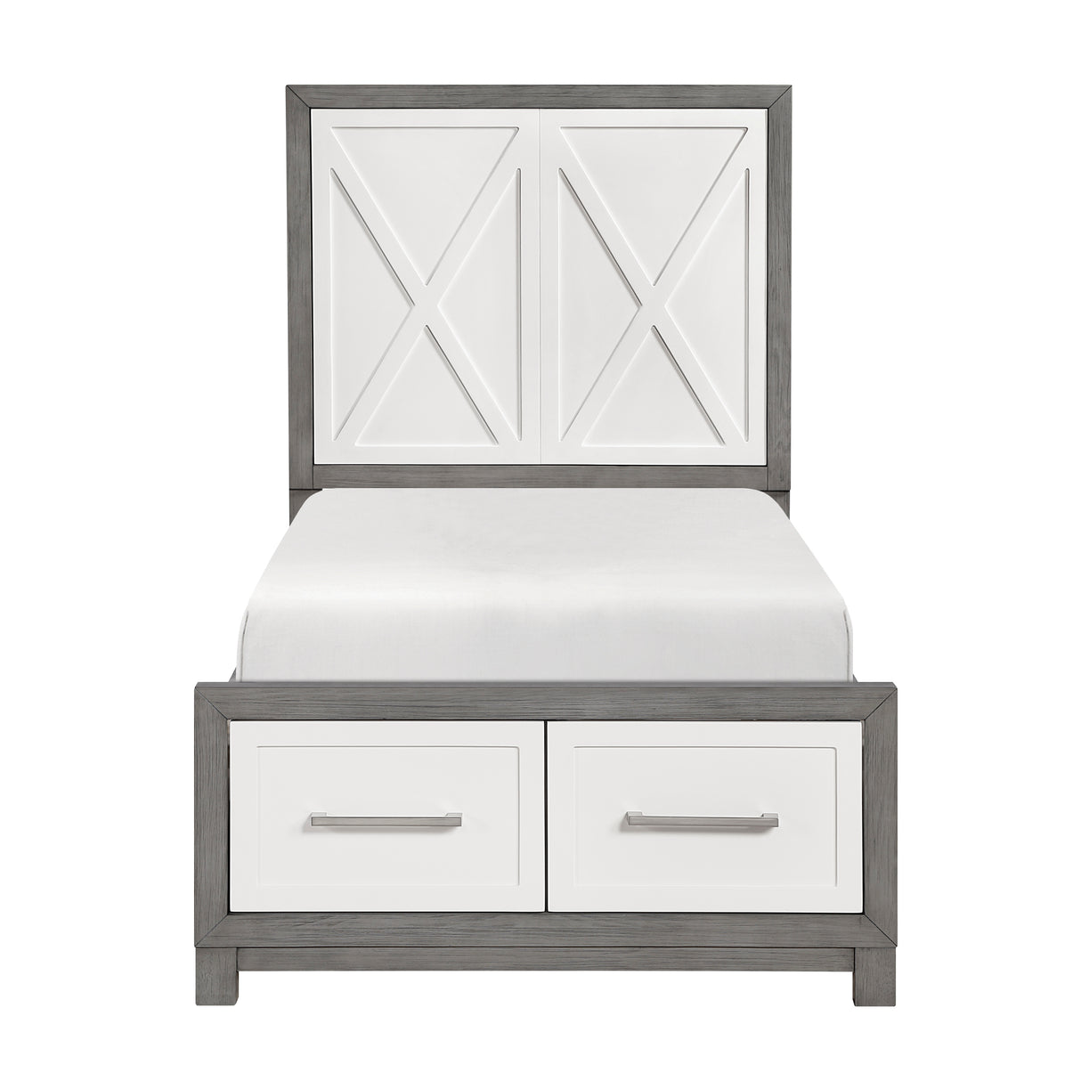 Rowan Ivory/Gray 4pc Set (TB+NS+DR+MR) from Homelegance - Luna Furniture