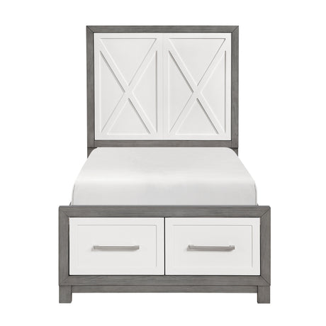 Rowan Ivory/Gray 4pc Set (TB+NS+DR+MR) from Homelegance - Luna Furniture