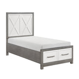 Rowan Ivory/Gray 4pc Set (TB+NS+DR+MR) from Homelegance - Luna Furniture