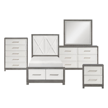Rowan Ivory/Gray 5pc Set (TB+NS+DR+MR+CH) from Homelegance - Luna Furniture