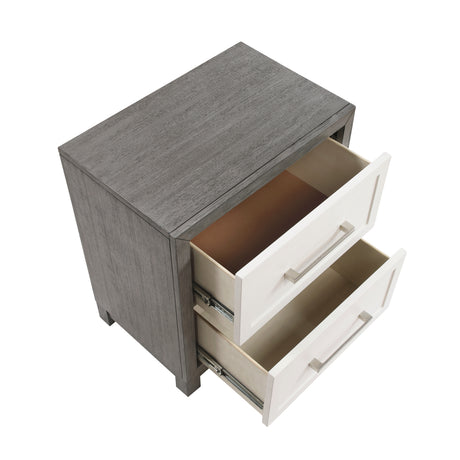 Rowan Ivory/Gray Youth Platform Bedroom Set with Footboard Storage from Homelegance - Luna Furniture