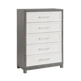 Rowan Ivory/Gray Youth Platform Bedroom Set with Footboard Storage from Homelegance - Luna Furniture
