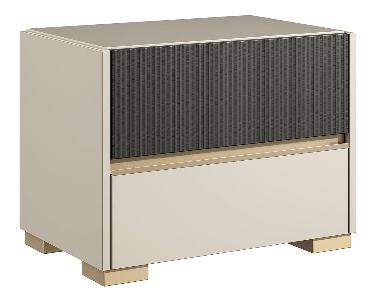 Alfa Champagne Nightstand from ESF Furniture - Luna Furniture