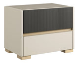 Alfa Champagne Nightstand from ESF Furniture - Luna Furniture