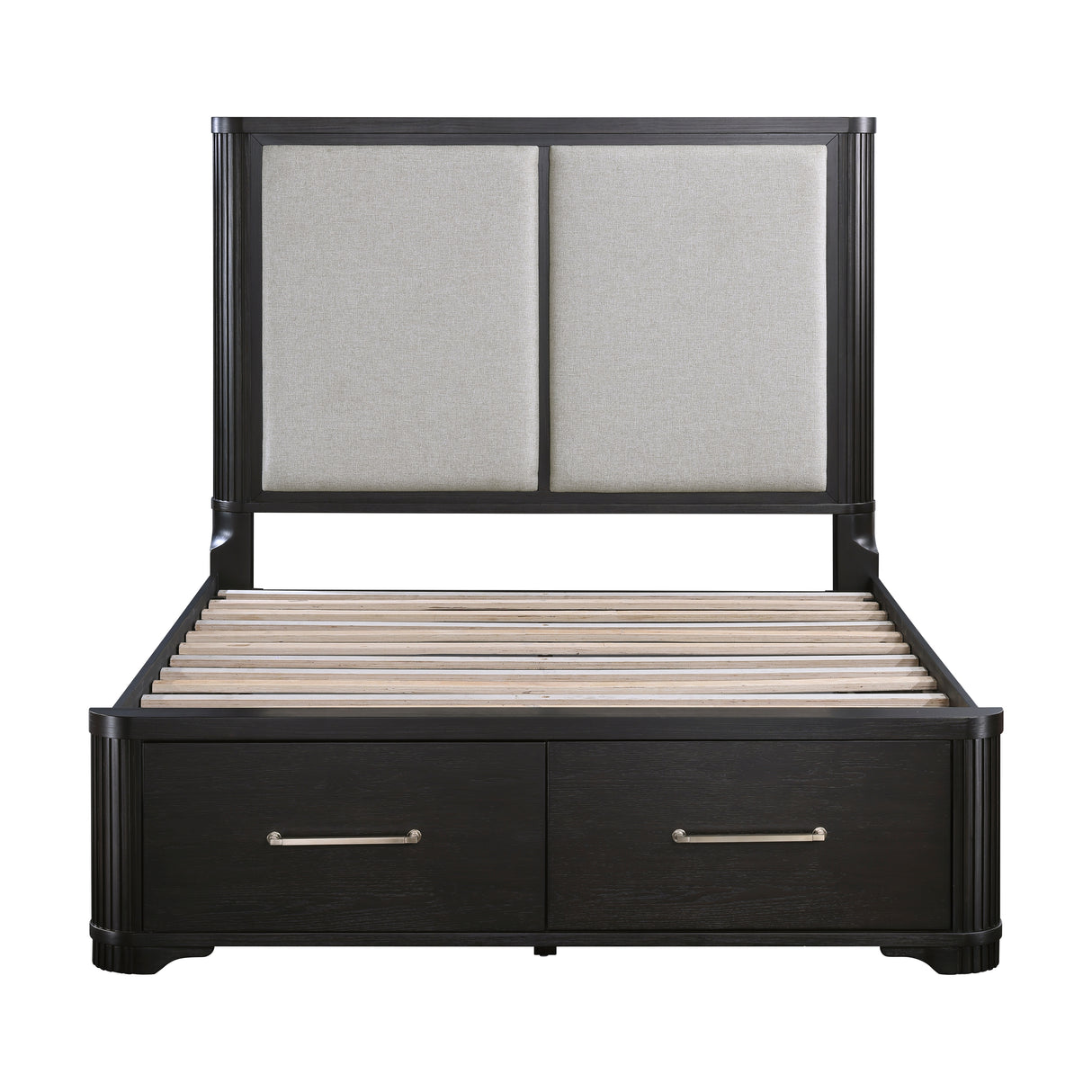 Gilbert Charcoal Queen Storage Platform Bed from Homelegance - Luna Furniture