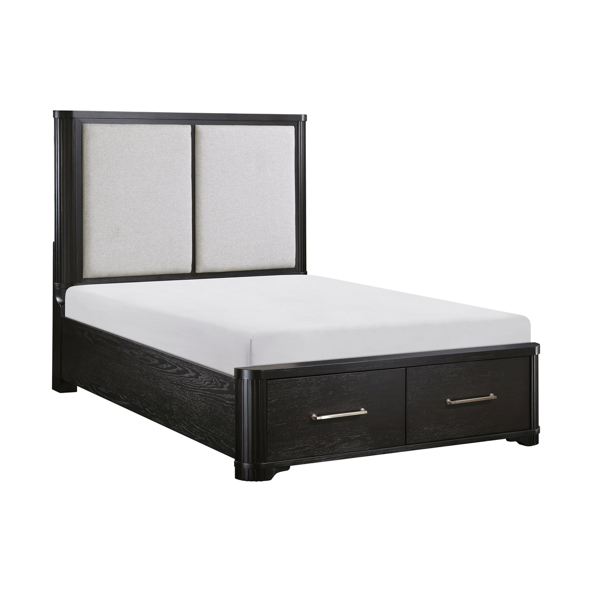 Gilbert Charcoal Upholstered Storage Platform Bedroom Set from Homelegance - Luna Furniture