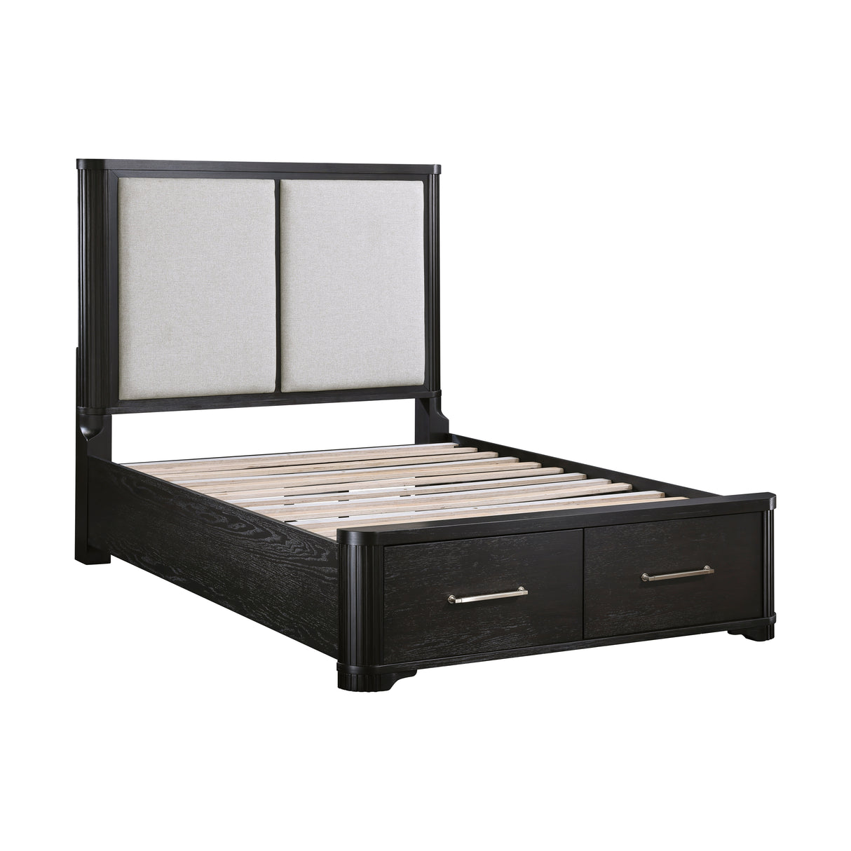 Gilbert Charcoal Upholstered Storage Platform Bedroom Set from Homelegance - Luna Furniture