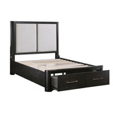 Gilbert Charcoal King Storage Platform Bed from Homelegance - Luna Furniture