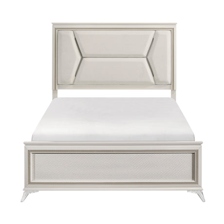 Audra White Queen Bed from Homelegance - Luna Furniture