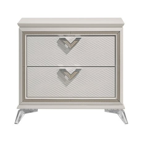 Audra White 4pc Set (QB+NS+DR+MR) from Homelegance - Luna Furniture