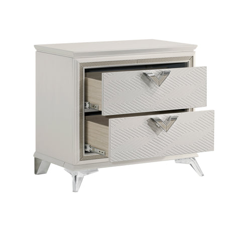 Audra White 4pc Set (QB+NS+DR+MR) from Homelegance - Luna Furniture