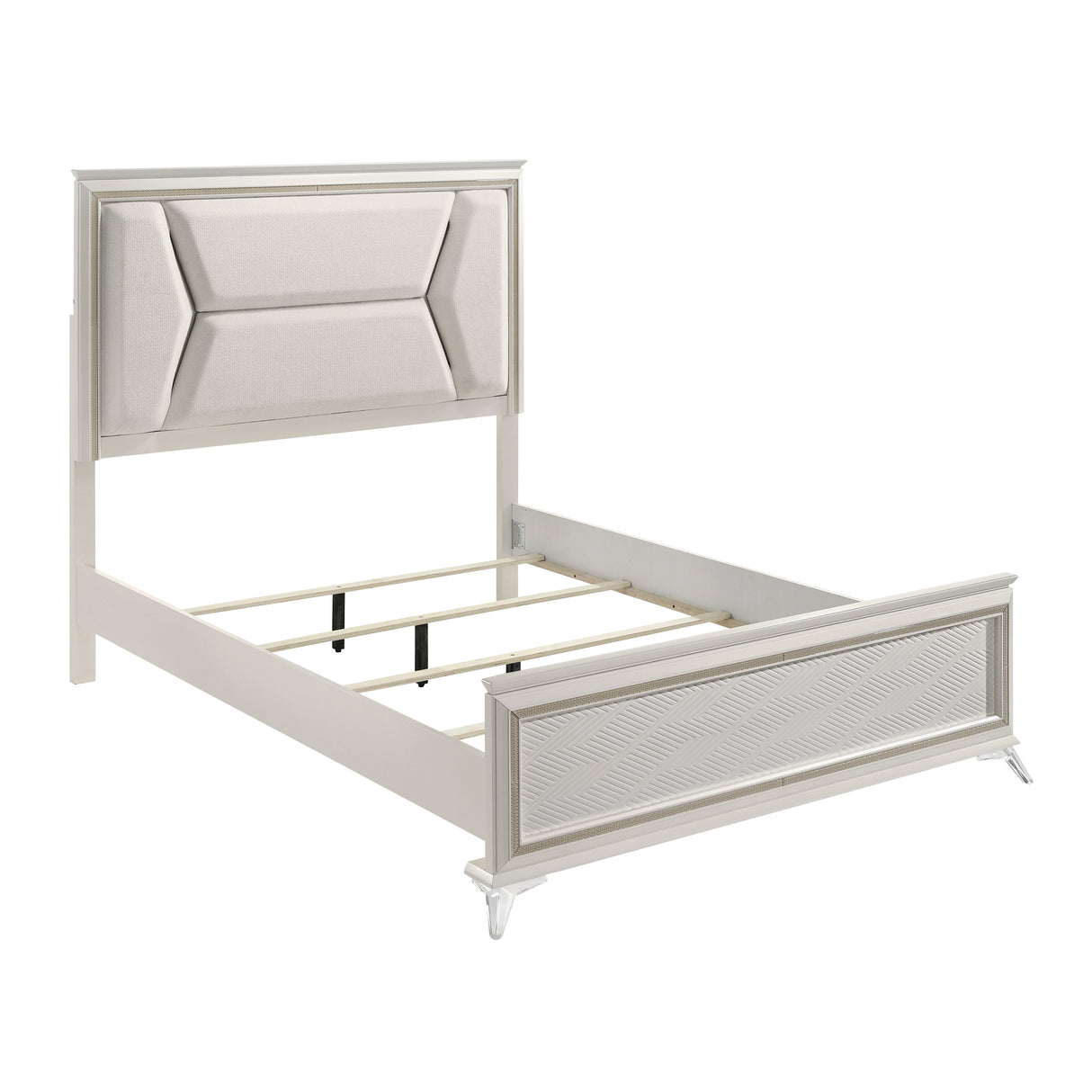 Audra White California King Panel Bed from Homelegance - Luna Furniture