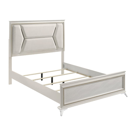 Audra White Eastern King Bed from Homelegance - Luna Furniture