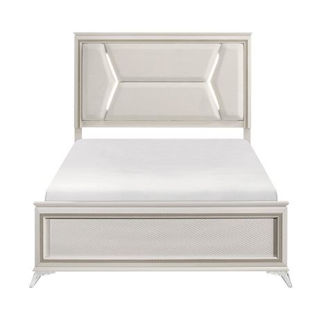 Audra White Eastern King Bed from Homelegance - Luna Furniture