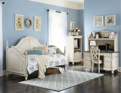 Cinderella Antique White Queen Bed from Homelegance - Luna Furniture