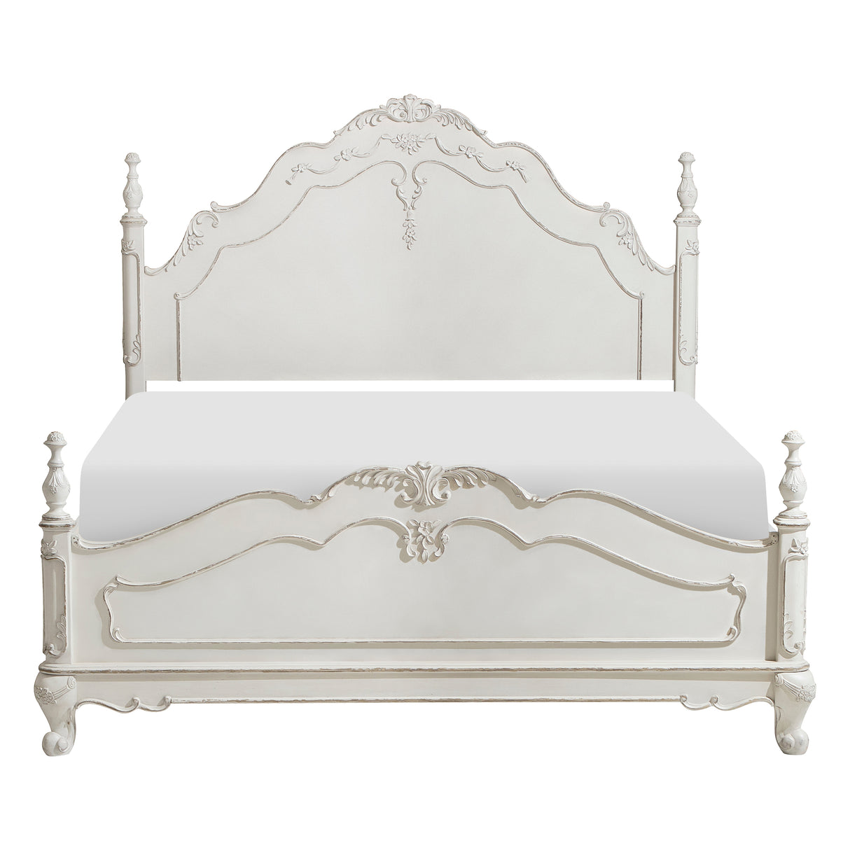 Cinderella Antique White Mirror (Mirror Only) from Homelegance - Luna Furniture