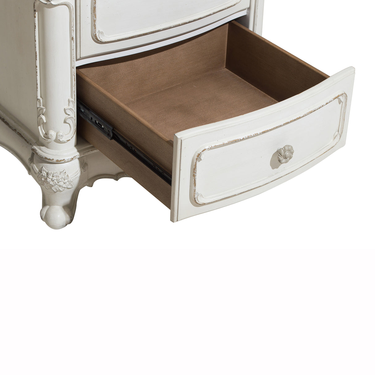 Cinderella Antique White Twin Poster Bed from Homelegance - Luna Furniture