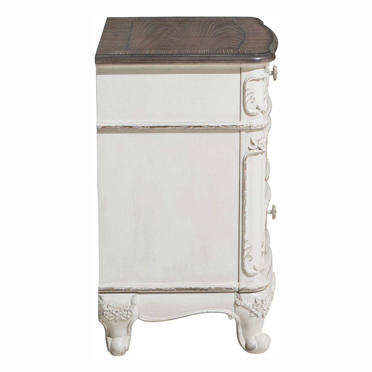 Cinderella Antique White Nightstand from Homelegance - Luna Furniture