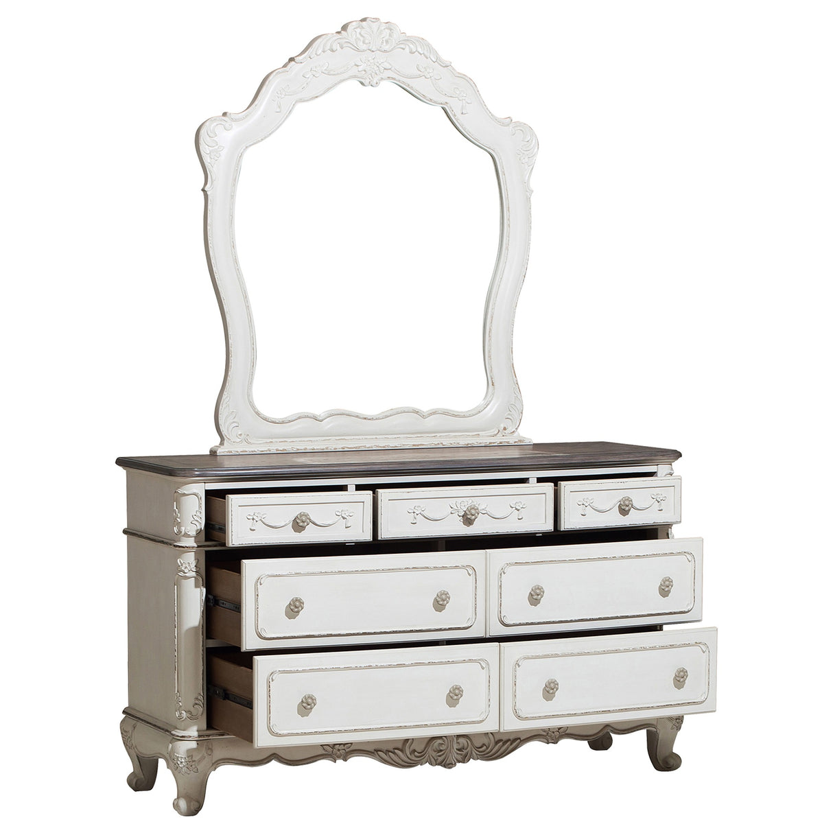 Cinderella Antique White Chest from Homelegance - Luna Furniture