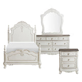 Cinderella Antique White Twin Poster Bed from Homelegance - Luna Furniture