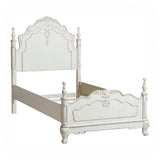 Cinderella Antique White Twin Poster Bed from Homelegance - Luna Furniture