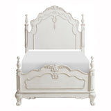 Cinderella Antique White Twin Poster Bed from Homelegance - Luna Furniture