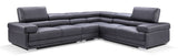 2119 Black 4-Piece Top-Grain Leather Sectional from ESF Furniture - Luna Furniture